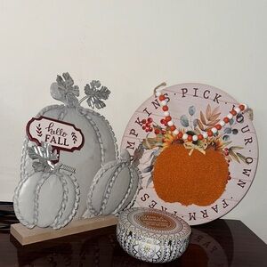Fall Pumpkin Decor Set